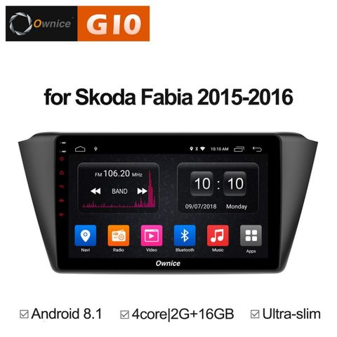 Ownice G10 S9918E  Skoda Fabia mk3 (Android 8.1)